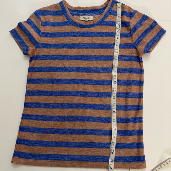 Madewell Hi-Fi Shrunken Tee in Loretta Stripe Women’s size XS - Picture 6 of 11